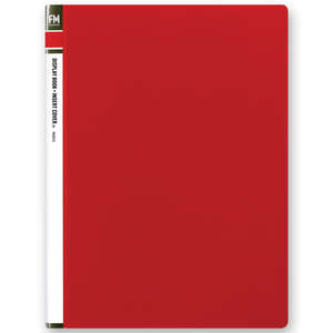 Clear Files Display: FM Display Book Clear File A4 10 Pocket Red