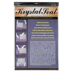 Document Wallets: Art Spectrum Krystal Self-Sealing Seal Bags Clear 18 x 24" A2 Pack of 25
