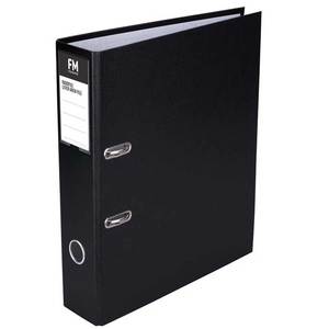 FM Binder Radofile Lever Arch File Foolscap Black