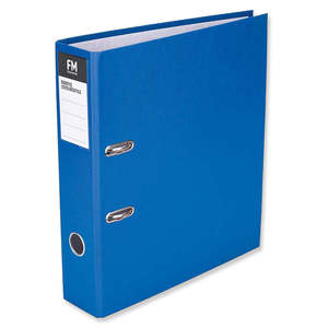 FM Binder Radofile Lever Arch File Foolscap Blue