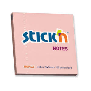 Sticky Notes And Notepads: Stick'n Sticky Notes 100 Sheets 76 x 76 mm Pink