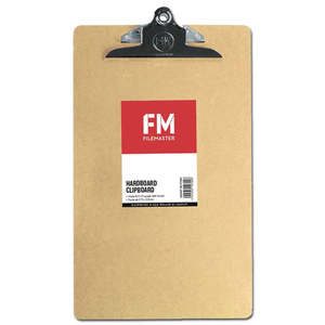 Clipboards Copyholders: FM Clipboard Hardboard Foolscap 395 x 225mm