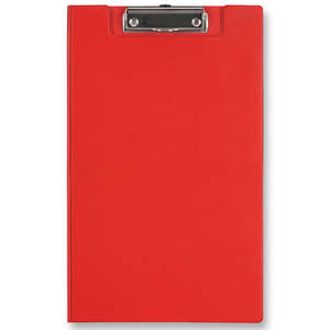 FM Clipboard with Flap Foolscap Red