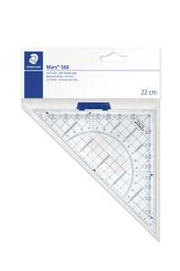 Staedtler Mars® 568 Set Squares 3 in 1 with Grip 22cm