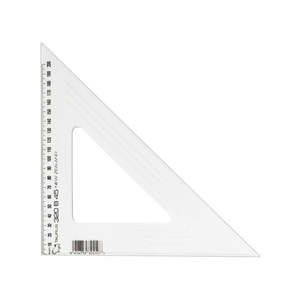 Taurus Set Squares 21cm 45 Degree Clear