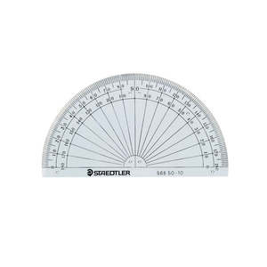Staedtler Protractor 10cm 180 Degrees Clear