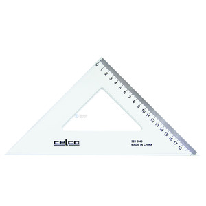 Protractors Set Squares T Squares: Celco 45 Degree Set Squares 32cm Clear