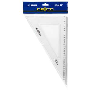 Celco Set Squares 32cm 60 Degree Clear