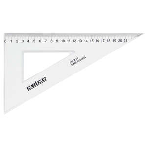 Protractors Set Squares T Squares: Celco 60 Degree Set Squares 26cm Clear