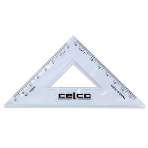 Celco 45 Degree Set Squares 14cm Clear