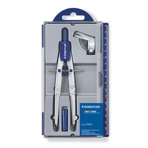 Staedtler School Compass 550 01 Metal with Universal Adaptor & Lead Box