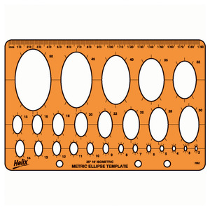 Drawing Guides Stencils: Hellix Ellipse Template 12.5 x 20cm