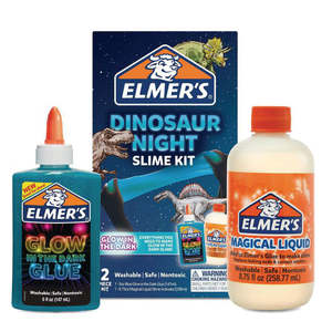 Elmer's Magic Slime Kit Glowing 2 Piece Dinosaur Night