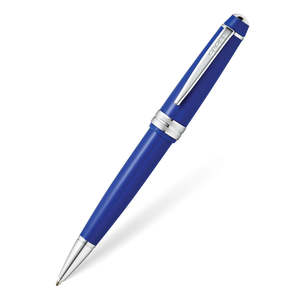 Ballpoint Pens: Cross Ballpoint Pen Bailey Light Glossy Blue Resin Medium Tip Black Ink
