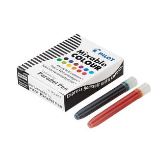 Fountain Pens: Pilot Parallel Pen Refill Cartridge IC-P3-AST Assorted Colours Pack of 12