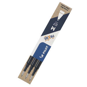 Refills Inks: Pilot Frixion Erasable Refill Fine 0.7mm Pack of 3 (BLS-FR7-BB-S3P) Blue Black