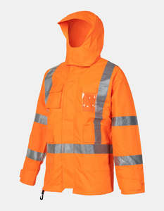 Flexviz 100% Waterproof Breathable High Visibility Jacket Orange