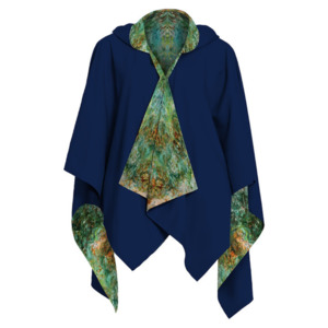 Galleria Reversible RainCape Magnetic Closure Monet House from Rose Garden Free Size