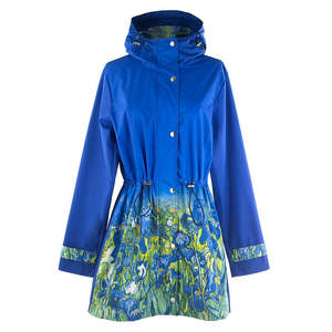 Galleria Premium Designer Raincoat Van Gogh Irises Size S to XL