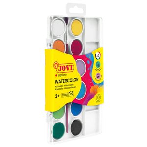 Jovi Watercolours Paint with Brush & Palette 12 Shades