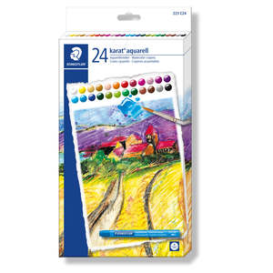 Watercolours: Staedtler Watercolour Crayons Design Journey Pack 24