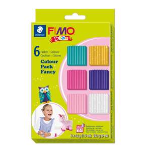 Modelling Clay Oven Bake: FIMO Modelling Clay Glitter 6 Colours 252g [6 x 42g]