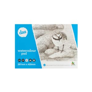 Bockingford Pad For Acrylic Painting A4 360gsm 12 Leaf: DAS Watercolour Pad 300gsm Wrybill 12 Sheets A3