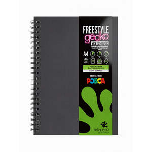 Bockingford Pad For Acrylic Painting A4 360gsm 12 Leaf: Artgecko Freestyle Sketchbook A4 60 Pages 30 Sheets 250gsm White Hybrid Paper