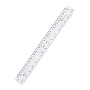 Measurement Rulers Scales: Taurus SCALE RULE Ruler White Plastic 30cm