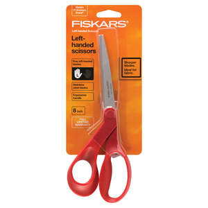 Scissors: Fiskars Scissors All Purpose Left-Handed 203mm Red