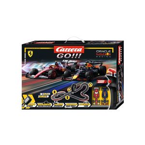Carrera Slot Car Sets: Carrera GO!!! Speed Zone Slot Car Racing Set – Formula 1 Action with Verstappen & Hamilton – 6.3m Track