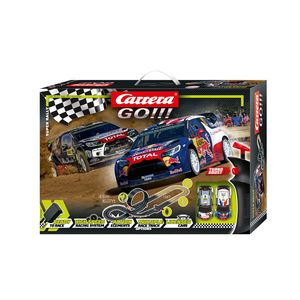 Carrera Slot Car Sets: Carrera GO!!! Super Rally Slot Car Racing Set – 1:43 Scale Rally Track with Citroën DS3 WRC Cars
