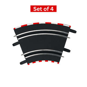 Carrera Slot Car Accessoties: Carrera Go!!! High Banked Curve 1/45° 4pk – Steep Slot Car Track Extension for 1:43 Scale