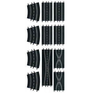 Carrera Slot Car Accessoties: Carrera Track Extension Set 3.8m – 12-Piece Set (Digital 124/132 & Evolution)