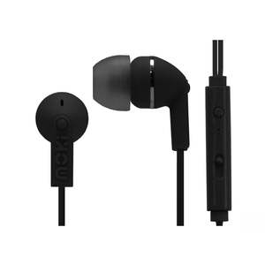 Moki Noise Isolation Earphones Earbuds With Mic & Control Black