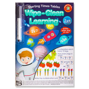 General Learning Pre School Primary: LCBF Wipe-Clean Reusable Learning Book Starting Times Tables with Marker Ages 7+