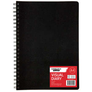 Warwick Diary Visual A4 100gsm 50lf Spiral Bound Black