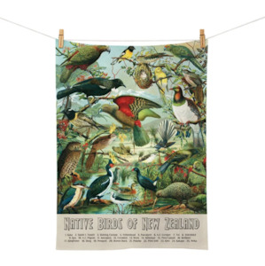 Household: New Zealand Native Birds Tea Towel