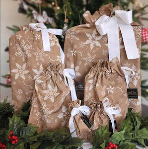 Christmas: Reusable Gift Bags - Snowflake