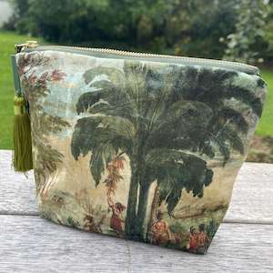 Bags: Dufour Pacifique Velvet Cosmetic Bag
