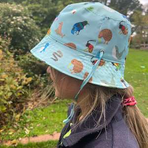 Hats Beanies: Kids Bucket Hat - NZ animals