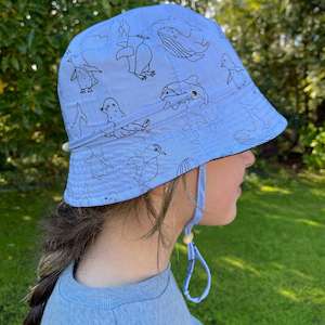 Hats Beanies: Kids Bucket Hat - OG Denim