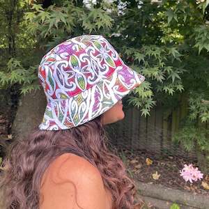 Hats Beanies: Niwa Bucket Hat - Miriama Grace Smith