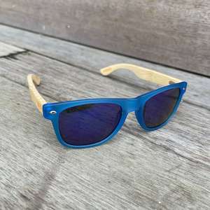 Sunnies: Moana Road Sunglasses - Blue with reflective lens