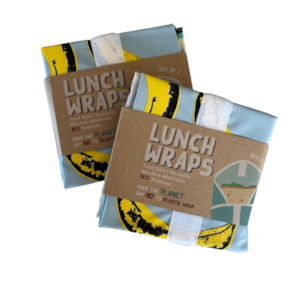 Lunch Bags Boxes: Lunch Wraps - Pop Art Banana