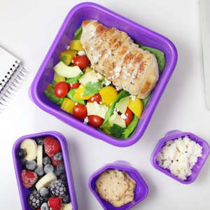 Lunch Bags Boxes: Goodbyn Portions On The Go - Purple