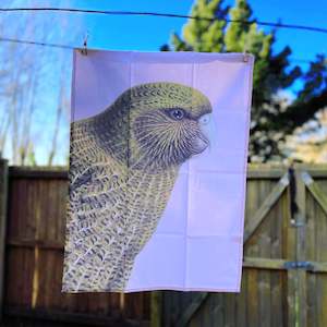 Tea Towels: Hushed Pink Kākāpō Tea Towel