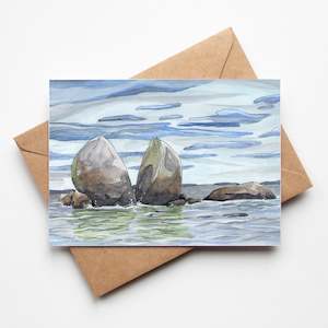 Greeting Cards: Split Apple Rock Greeting Card