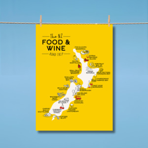 Household: Tea Towel - Food & Wine Road Trip