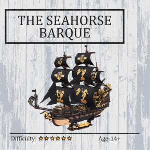 3d Wooden Puzzles: The Seahorse Barque 3D Wooden Puzzle